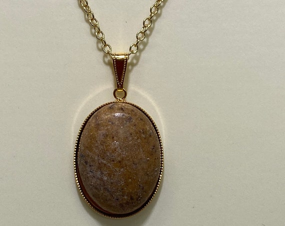 20" autumn jasper pendant