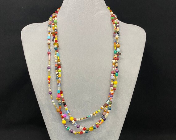 82" mixed bead necklace