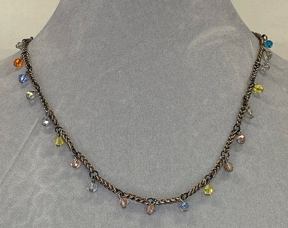 18" crystal drop necklace