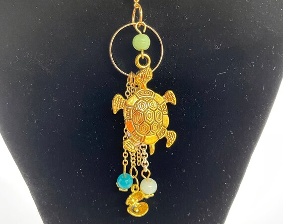 28" turtle cluster necklace