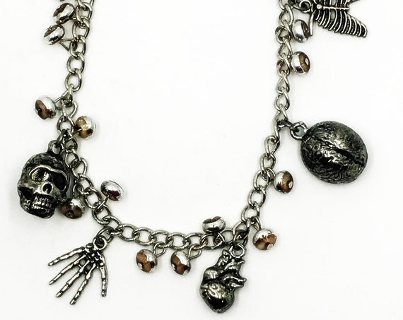 9.5" Body parts Halloween charm bracelet