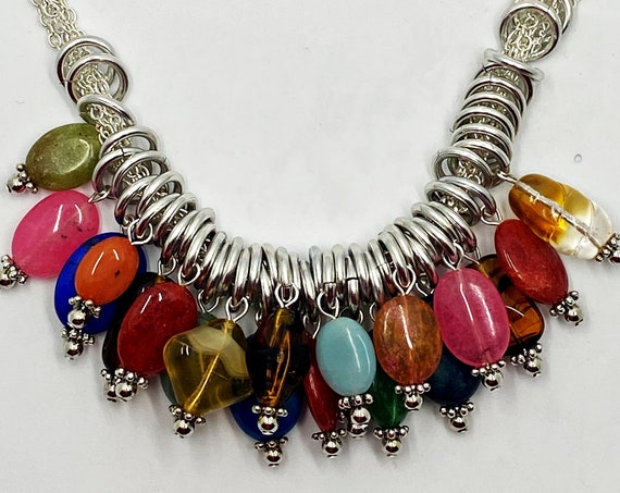20" gemstone drops necklace