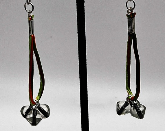 2" satin cord dangle earrings