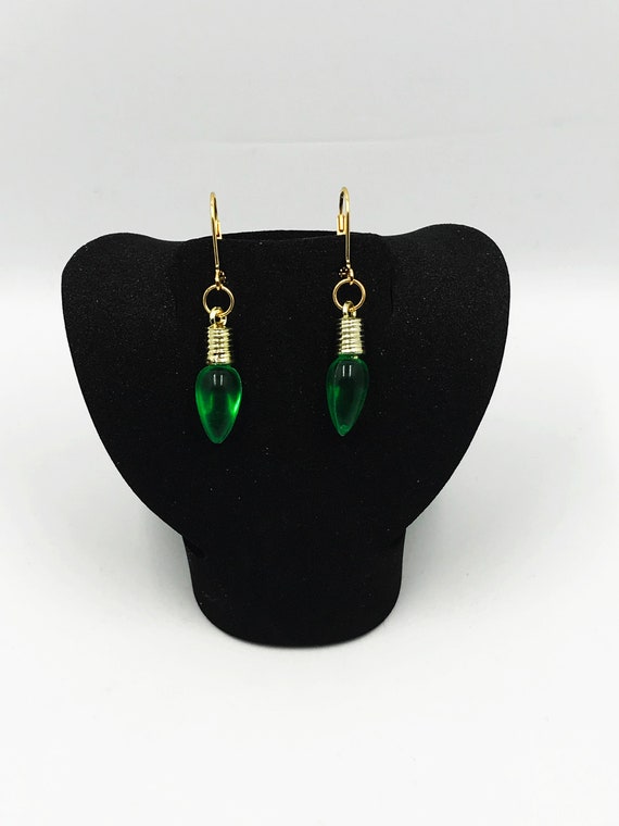 Holiday light earrings