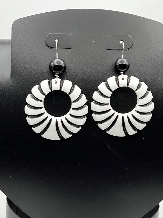 Zebra stripe earrings