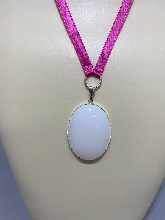 16" sea opal pendant