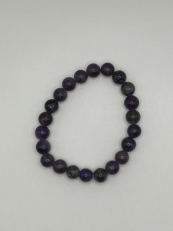 8" amethyst stretch bracelet