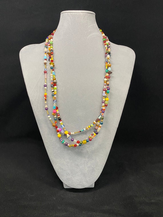 82" mixed bead necklace