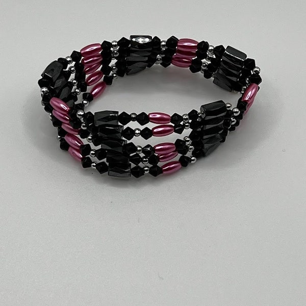 34" magnetic wrap bracelet in pink or gold