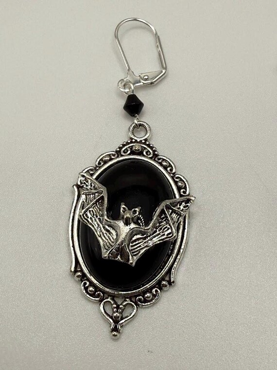 Victorian themed bat earrings
