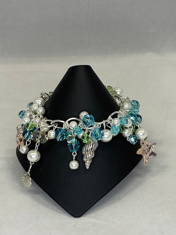 7" Swarovski crystal nautical bracelet