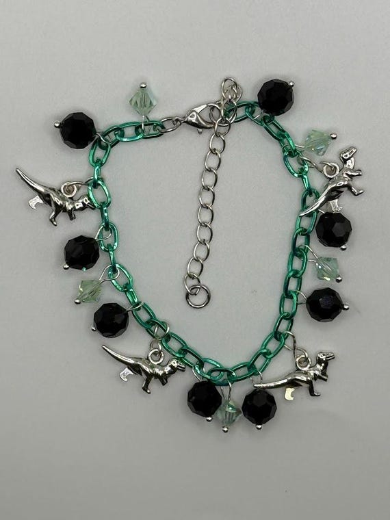 7.5" dino charm bracelet