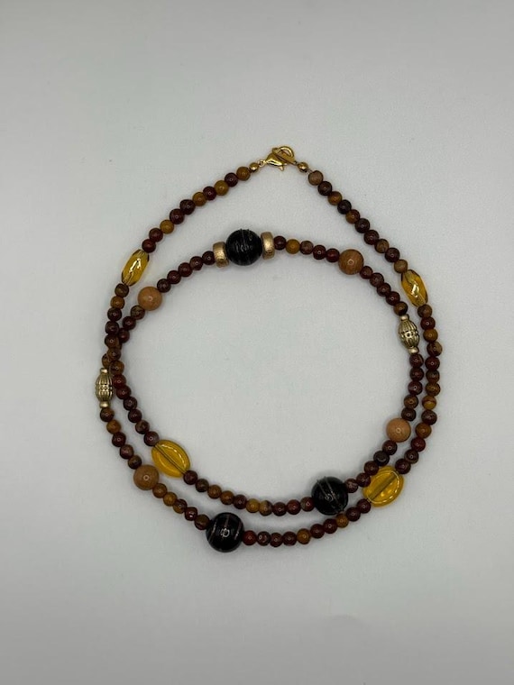 24.5" moukaite jasper necklace