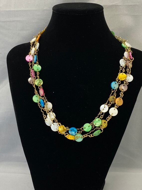 84" Mother of pearl coin necklace