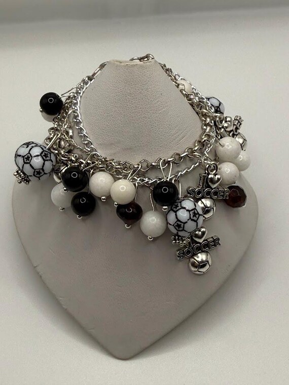 6.5" soccer charm bracelet