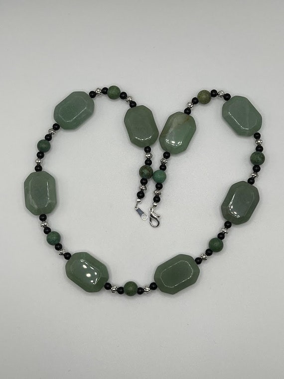 20" green agate necklace