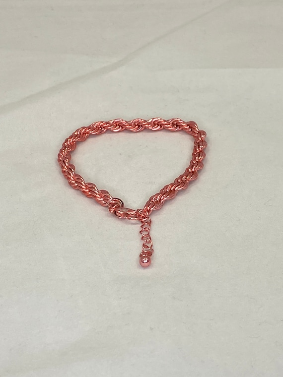 7.5" pink French Rope bracelet