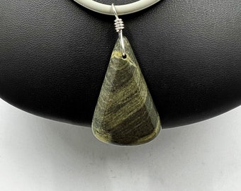 20" green line jasper pendant