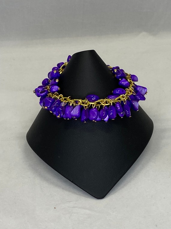7" purple MOP bracelet