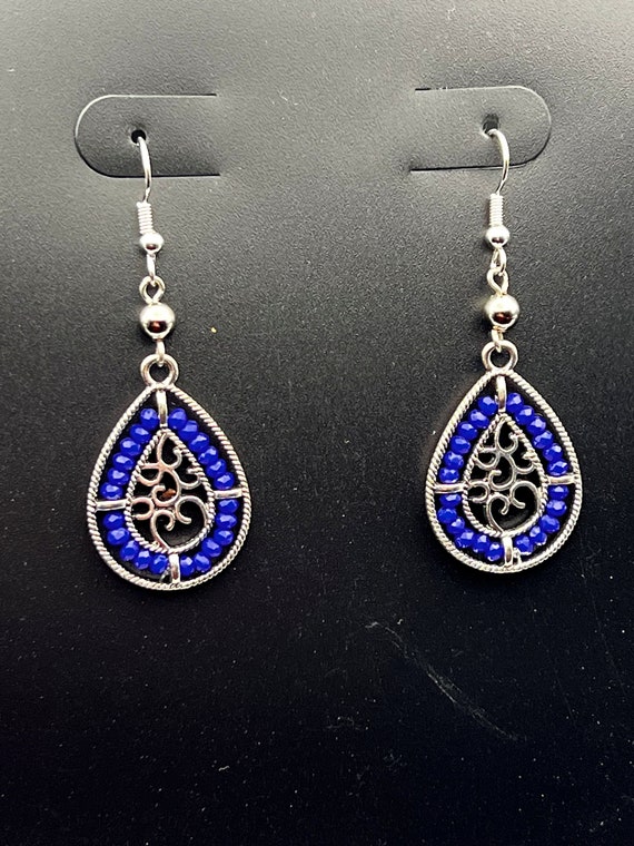 Beaded teardrop earrings