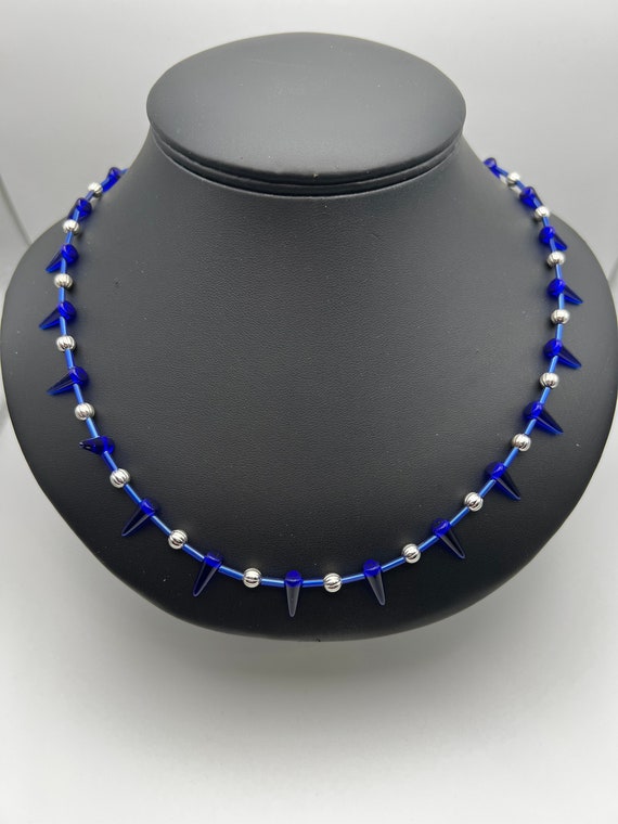 20.5" blue and silver necklace