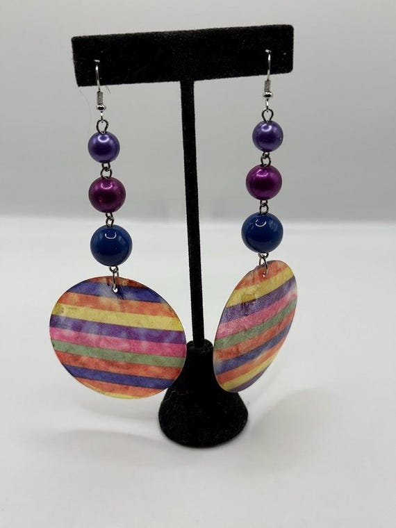 4.5" capiz shell earrings