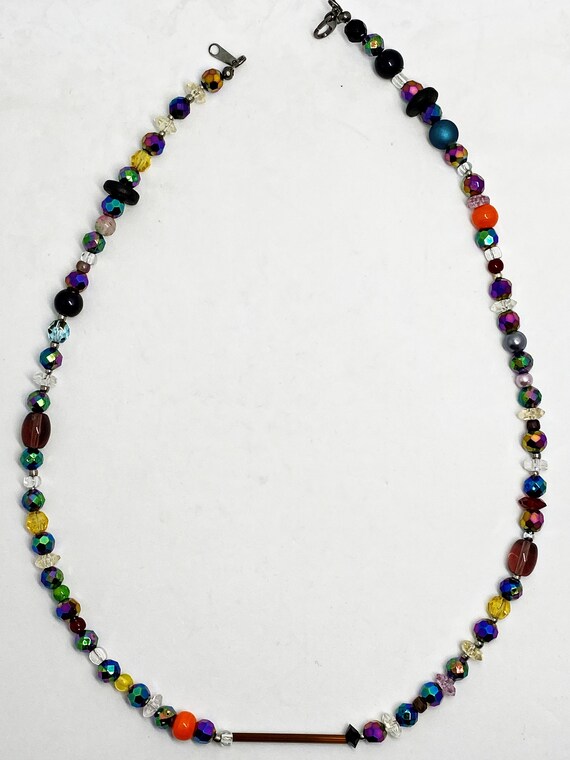 20"assorted glass bead necklace