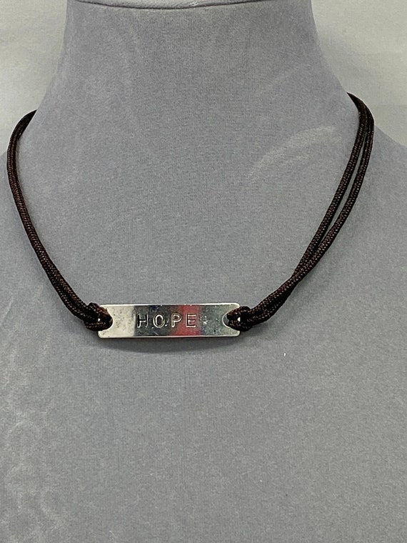 15" HOPE choker on various color cord