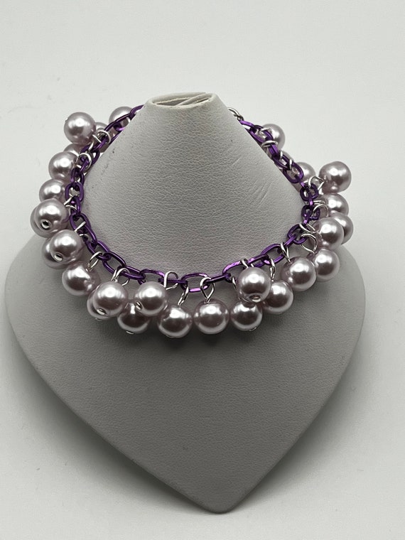 7" lilac pearl bracelet
