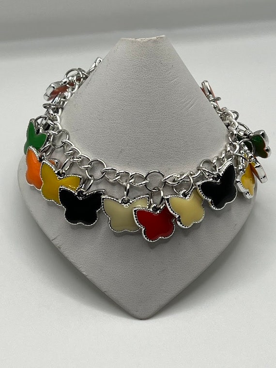 8.5" butterfly charm bracelet