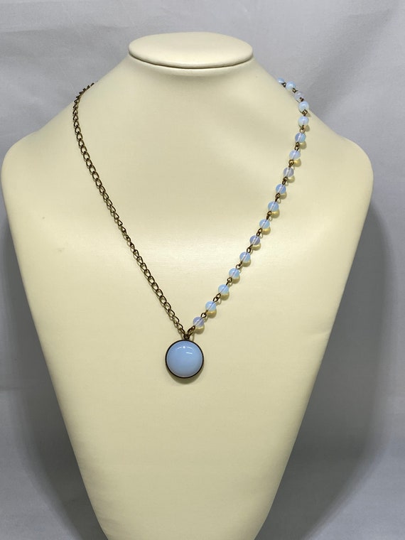 19" sea opal necklace