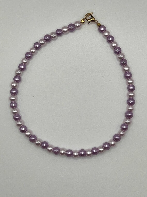 13" purples pearl wrap bracelet