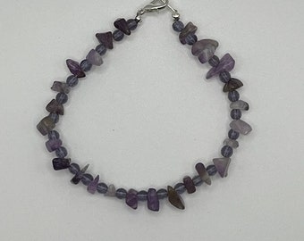 8.5" amethyst chip bracelet