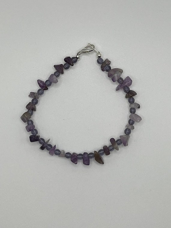 8.5" amethyst chip bracelet