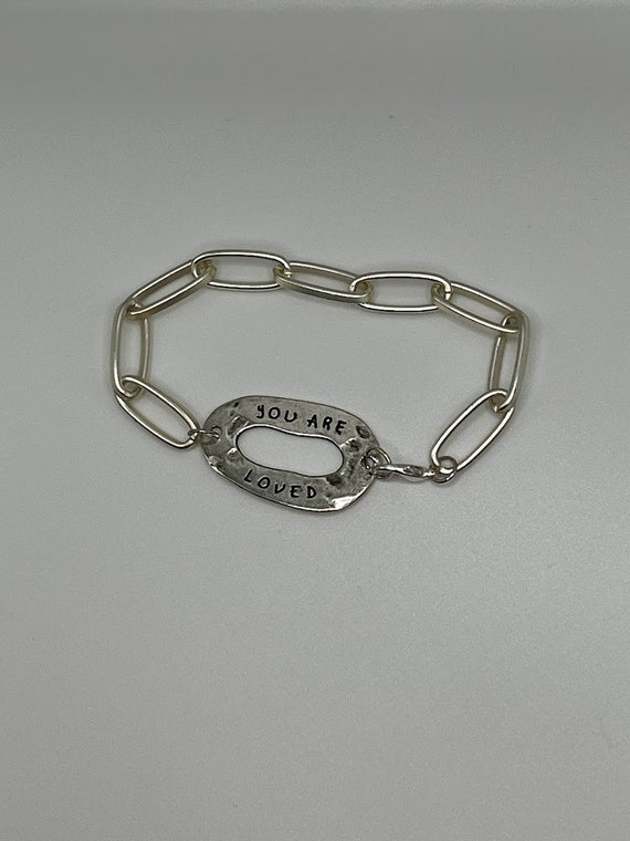 8" 'you are loved' bracelet