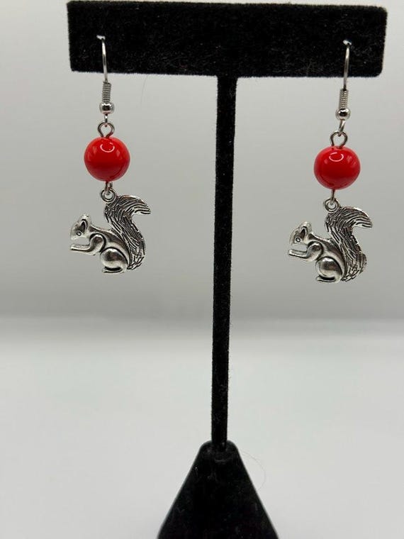 Silver squirrel earrings (3 options)