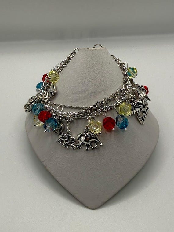 6.5" elephant charm bracelet