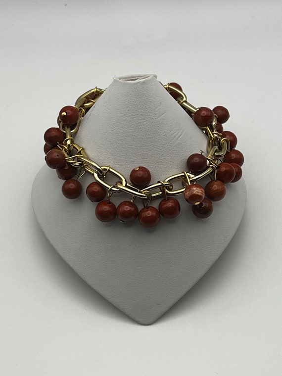 8" red jasper bracelet