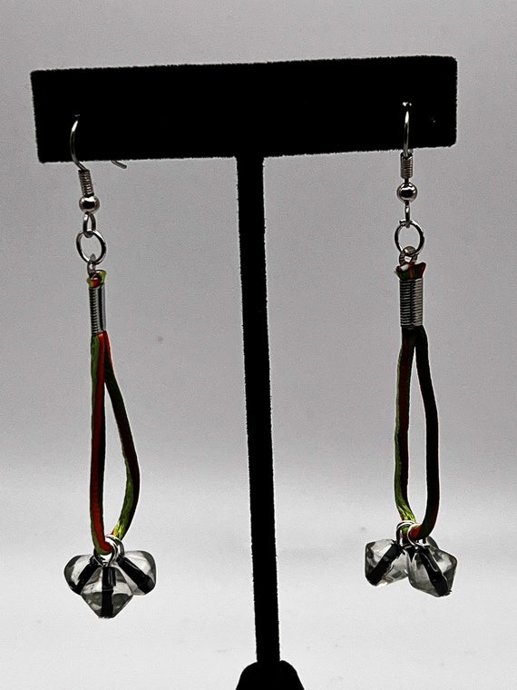 2" satin cord dangle earrings