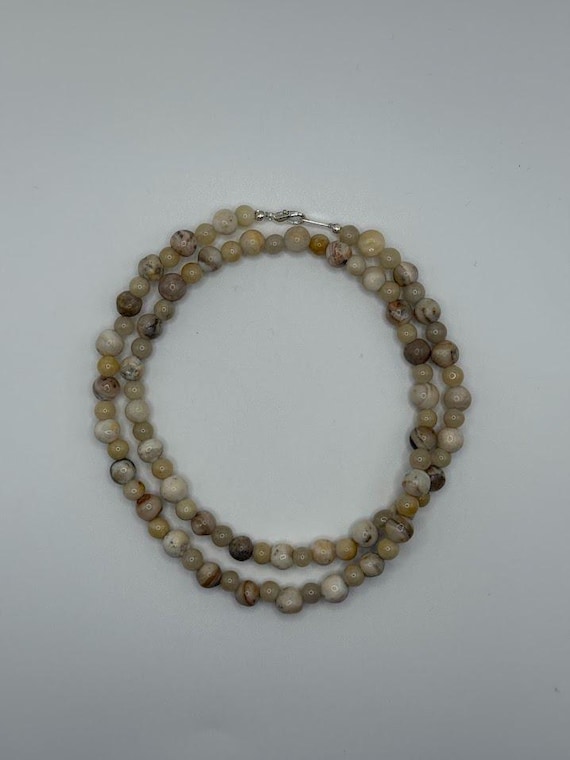 24.5" agate bead necklace