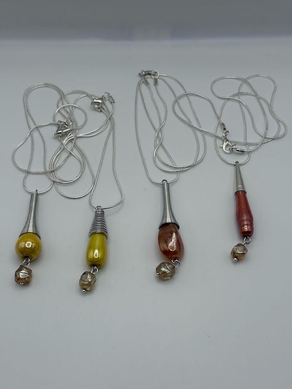 22" lustre bead pendant (4 options)