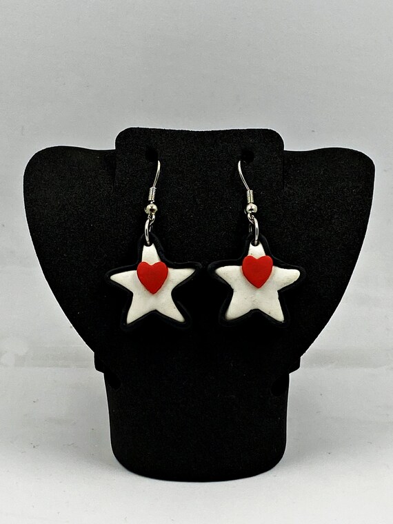 Polymer clay star earings