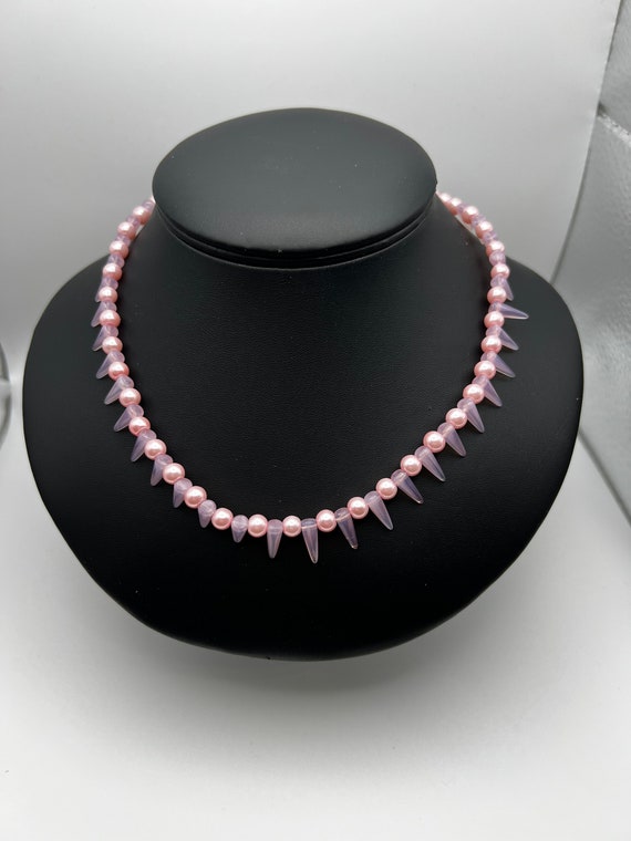 18"  pink talon necklace