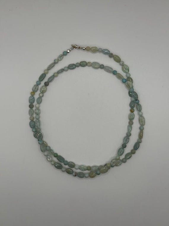 26" or 27" aquamarine bead necklace