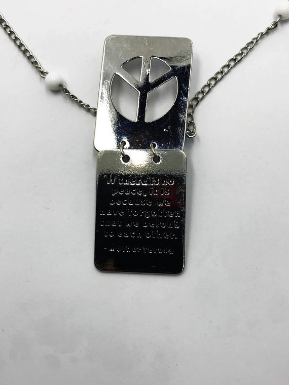 21" Mother Teresa quote necklace