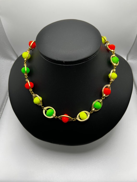 18" neon bead necklace