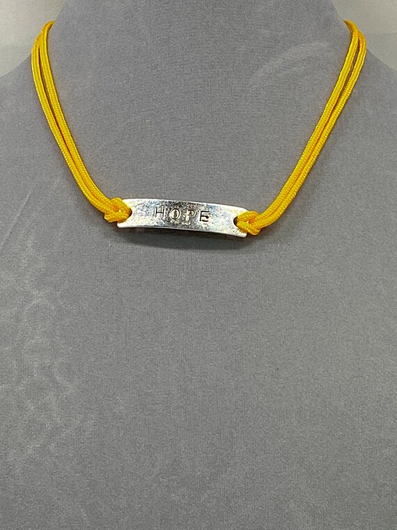 15" HOPE choker on various color cord