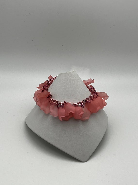 7" pink petals bracelet
