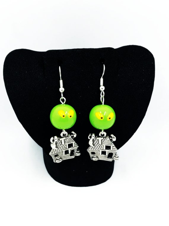 Haunted House charm earrings