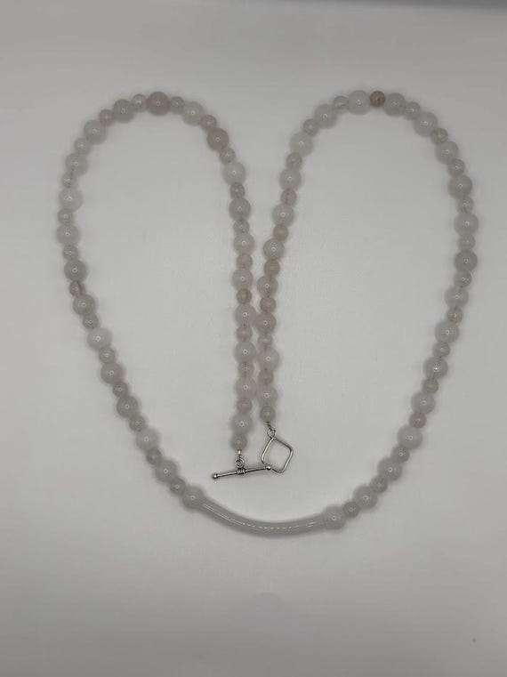 29.5" snowy quartz necklace